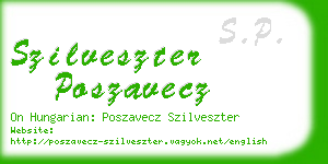 szilveszter poszavecz business card